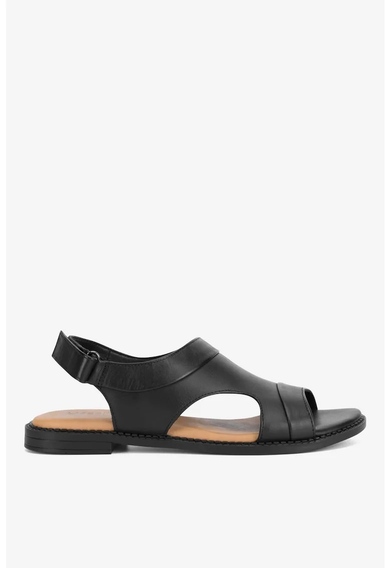 Sandale dama  5905588670773, Piele naturala, Negru, Negru