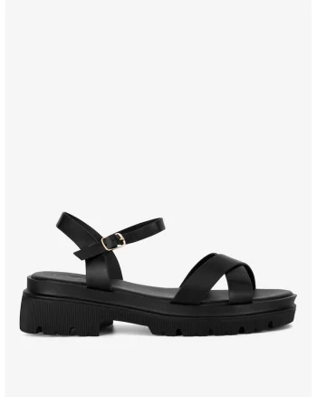 Sandale dama  5905588696834, Sintetic, Negru, Negru