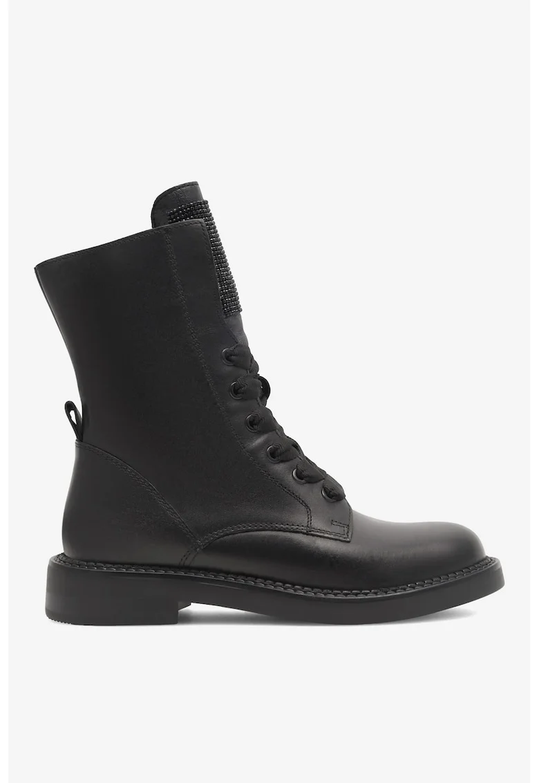 Ghete dama  5905588737070, Piele naturala, Negru, Negru