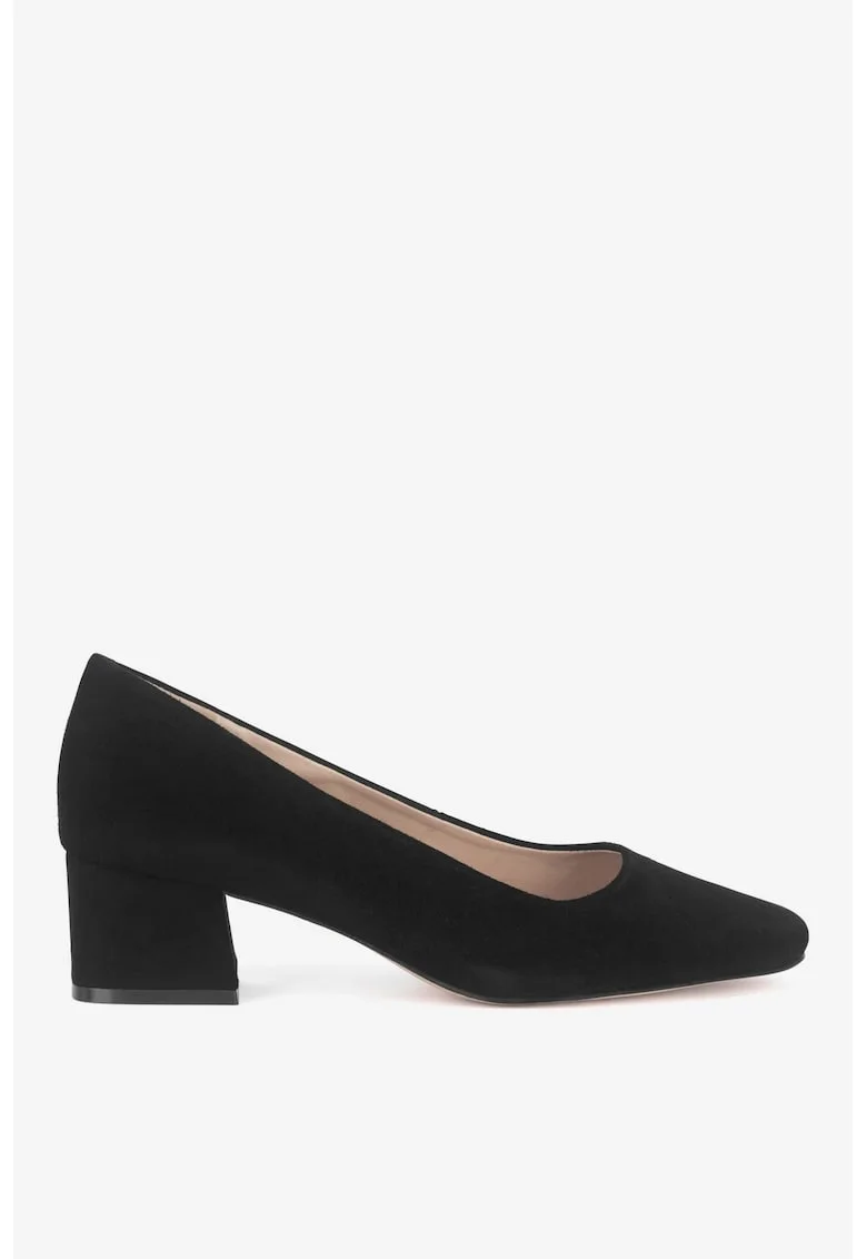 Pantofi dama  5905588776895, Piele intoarsa, Negru, Negru