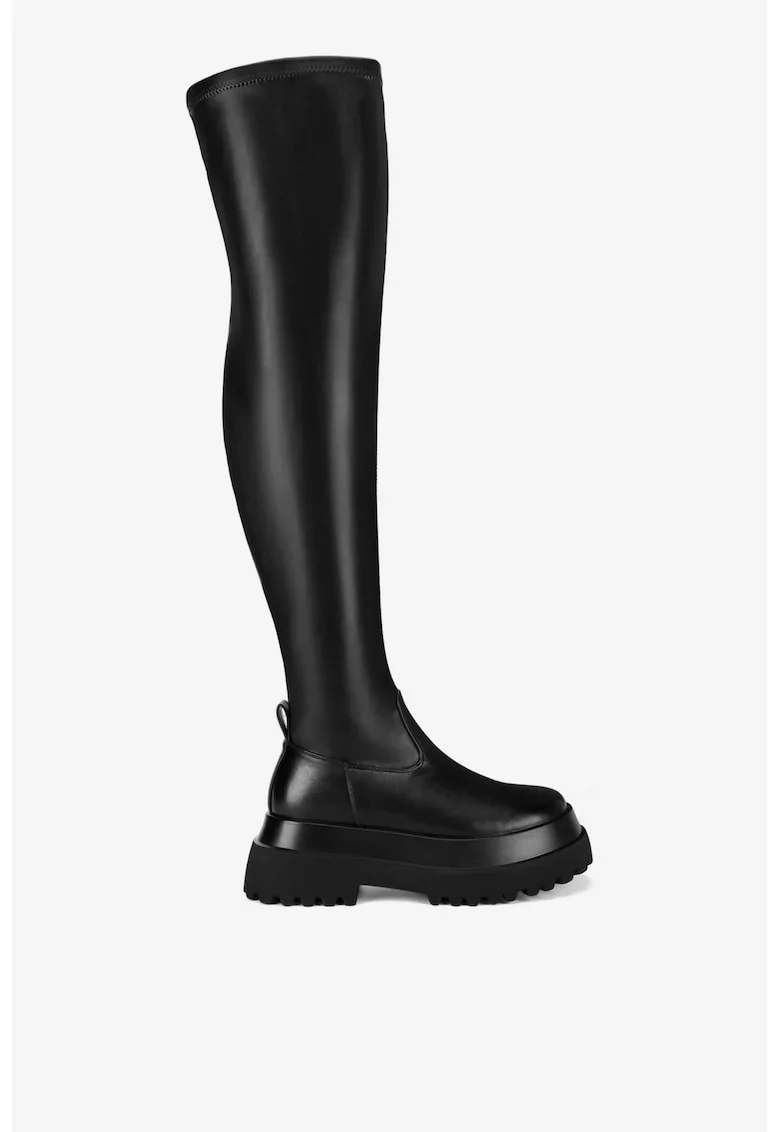 Cizme dama  5905588787815, Sintetic, Negru, Negru