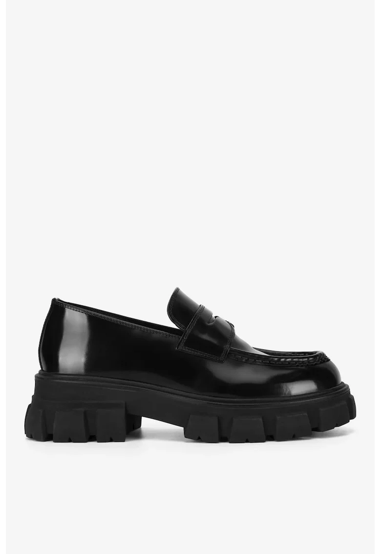 Mocasini dama  5905588814825, Piele naturala, Negru, Negru