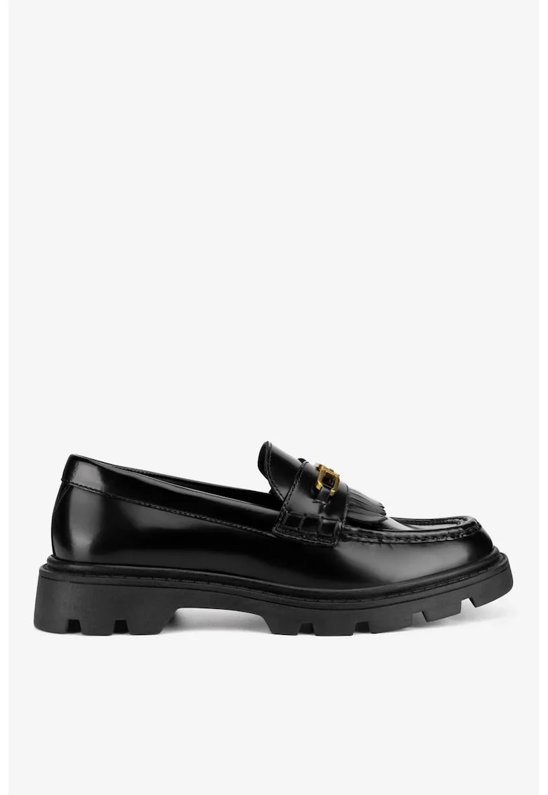 Mocasini dama  5905588829010, Piele naturala, Negru, Negru