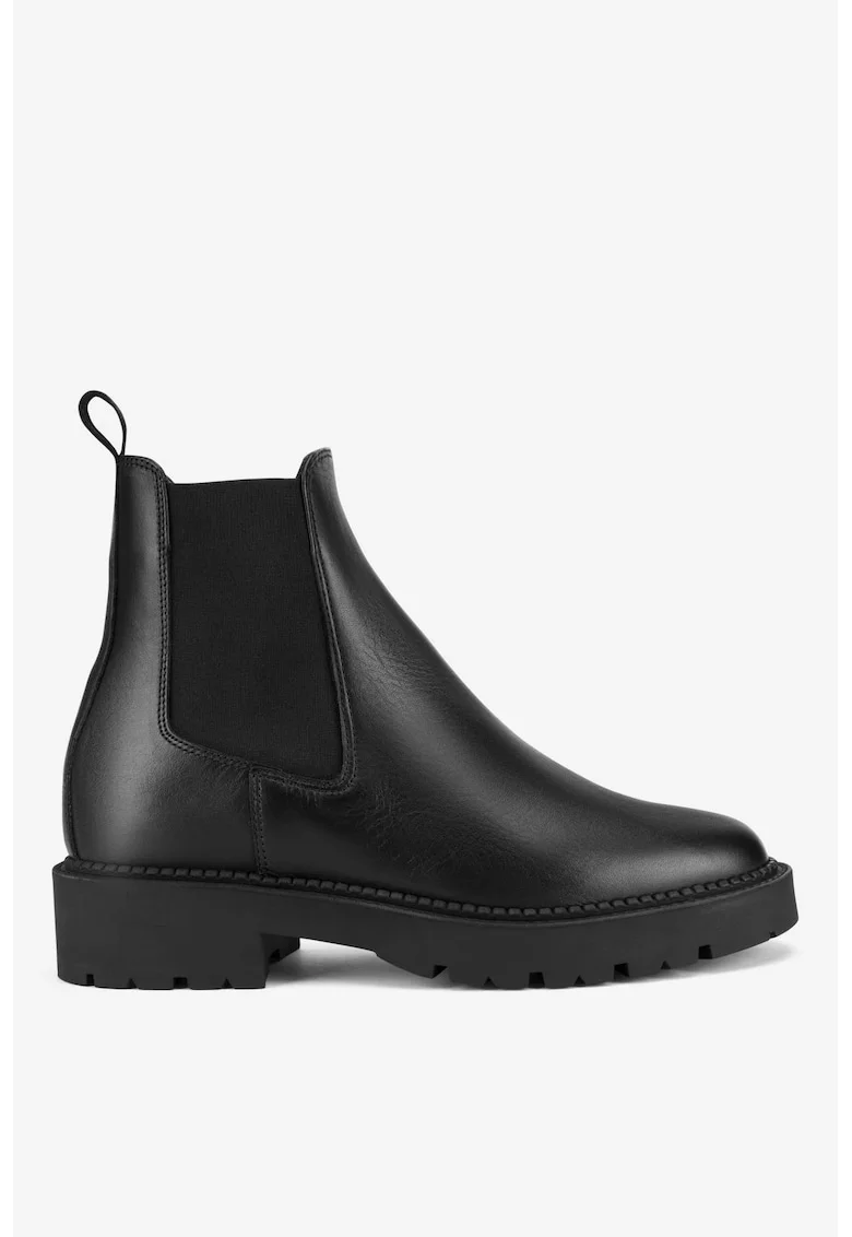 Ghete dama  5905588856214, Piele naturala, Negru, Negru
