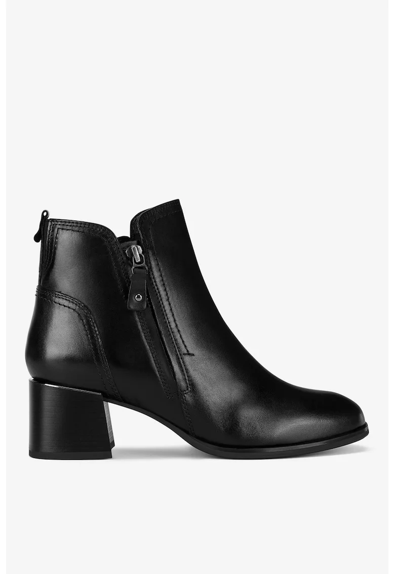 Ghete dama  5905588878360, Piele naturala, Negru, Negru