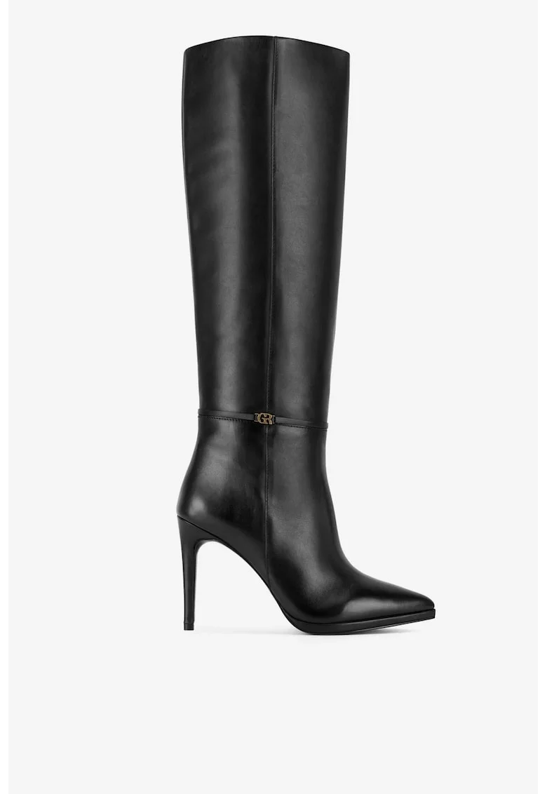 Cizme dama  5905588879619, Piele naturala, Negru, Negru