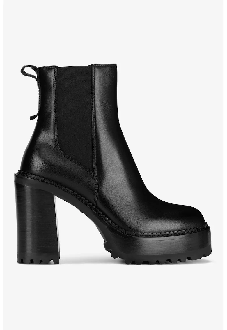 Ghete dama  5905588881469, Piele naturala, Negru, Negru