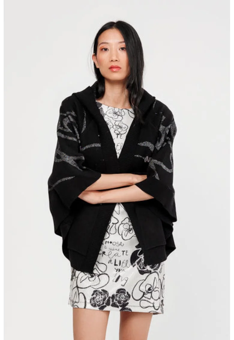 Poncho dama 41274 013, Negru