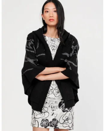 Poncho dama 41274 013, Negru
