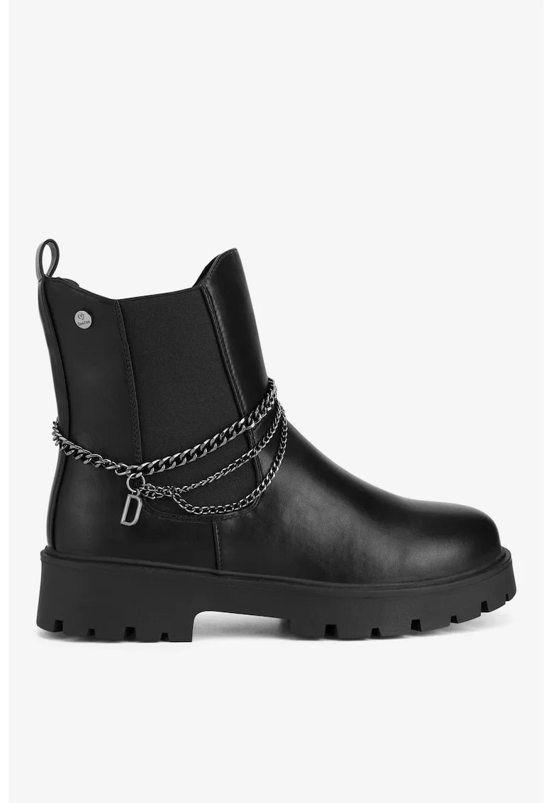 Ghete dama  5905588892991, Sintetic, Negru, Negru
