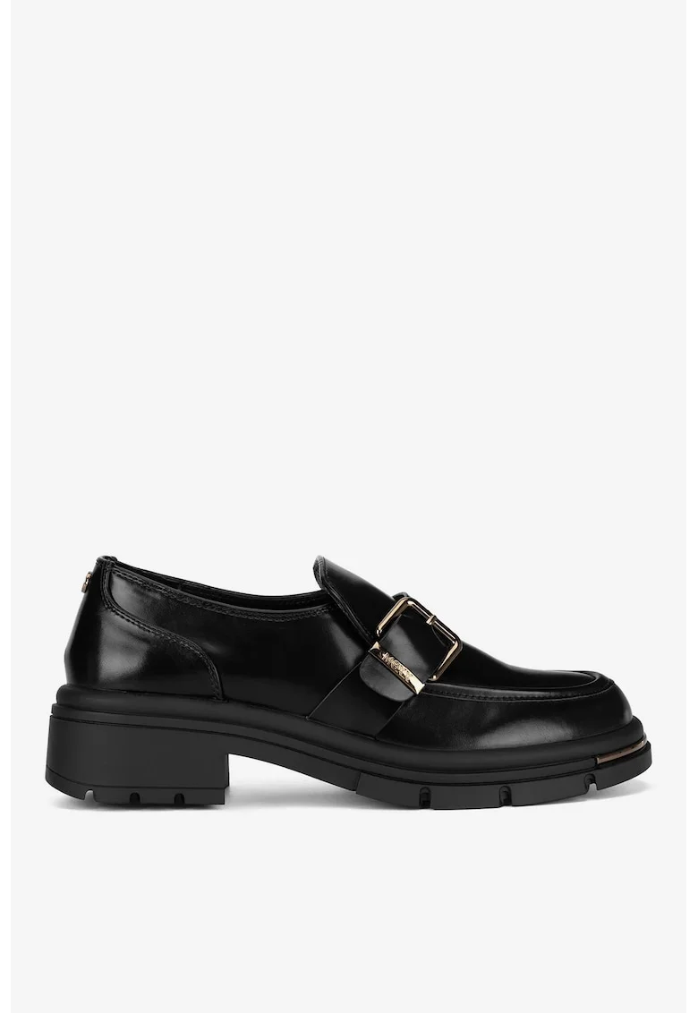 Mocasini dama  5905588896104, Sintetic, Negru, Negru