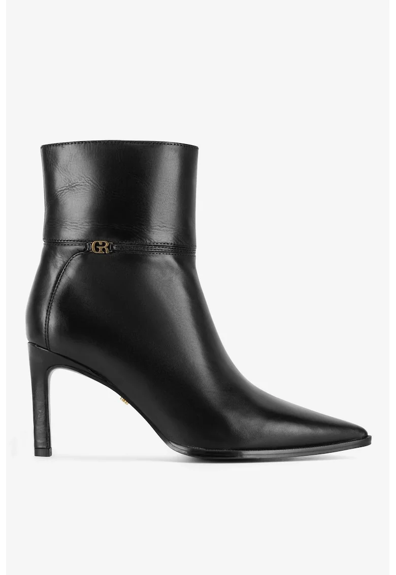 Ghete dama  5905588900252, Piele naturala, Negru, Negru