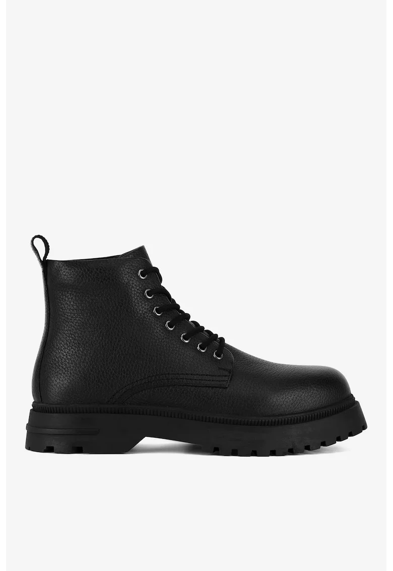 Ghete barbati  5905588901907, Piele naturala, Negru, Negru