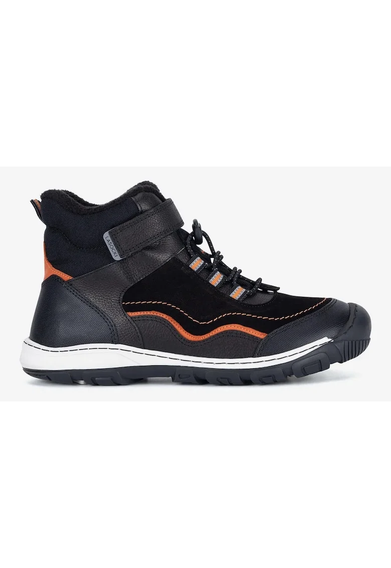 Ghete baieti  5905588907015, Piele naturala, Negru, Negru