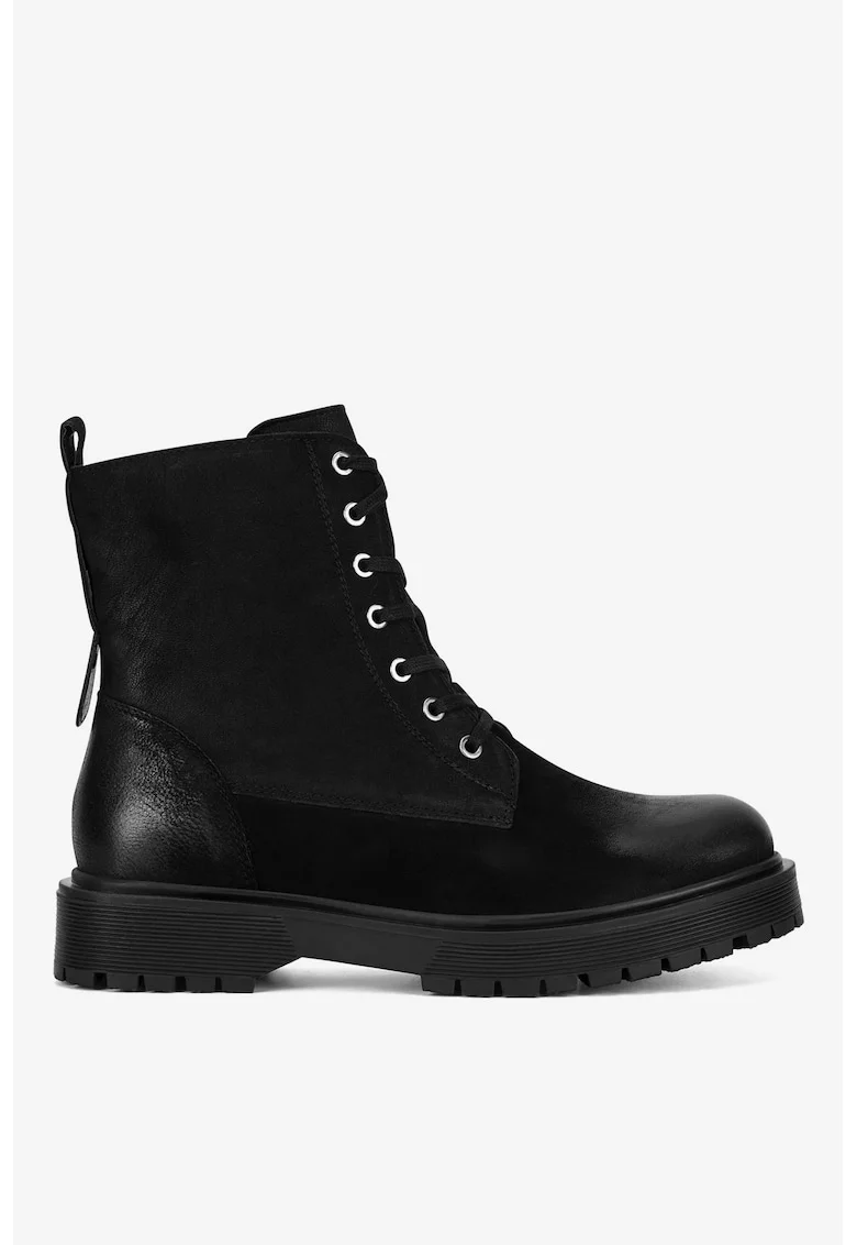 Ghete dama  5905588910909, Piele nabuc, Negru, Negru