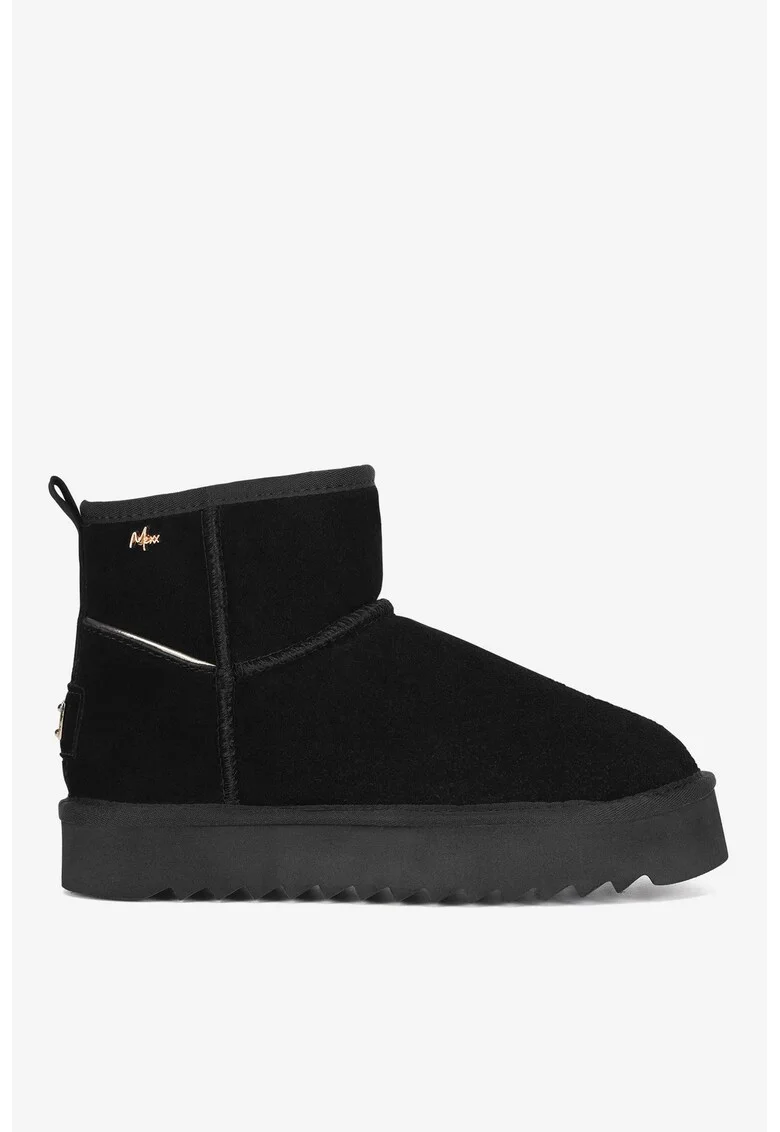 Ghete dama  5905588940371, Piele intoarsa, Negru, Negru