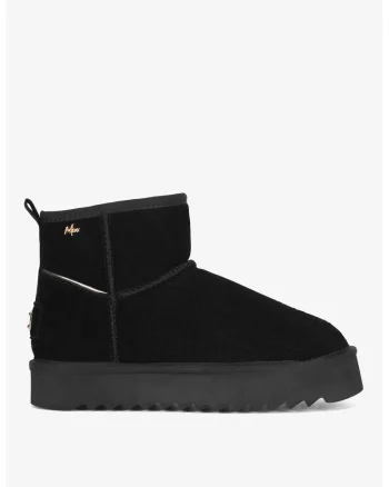 Ghete dama  5905588940371, Piele intoarsa, Negru, Negru
