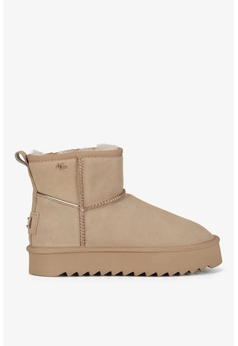 Ghete dama  5905588940388, Piele intoarsa, Bej, Bej