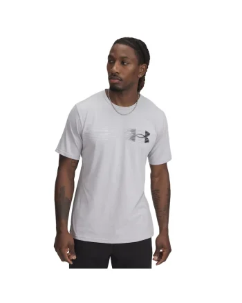 Tricou din amestec de bumbac cu imprimeu logo, Gri