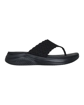 Papuci flip-flop cu talpa wedge Ultra Flex 3.0, Negru