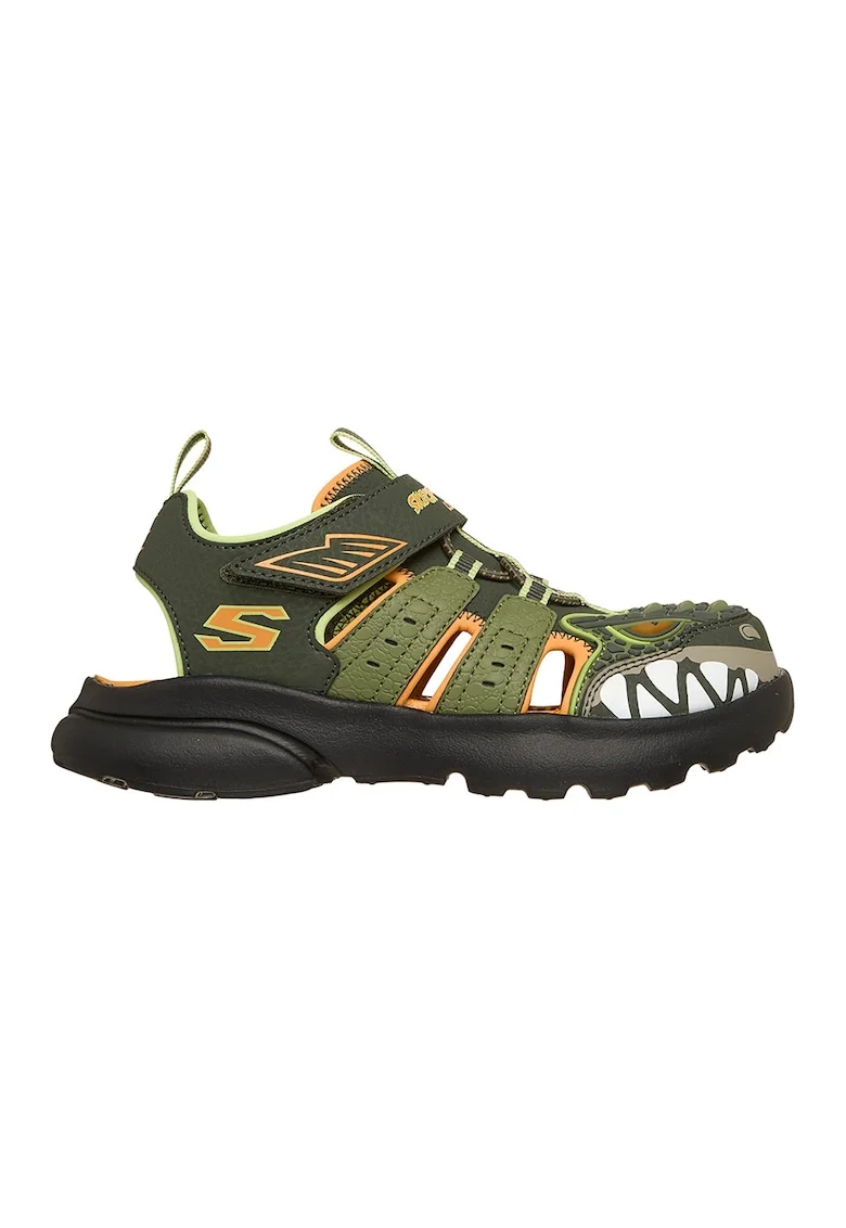 Sandale Razor Splash Raptor Quest cu LED-uri, Portocaliu deschis/Kaki inchis