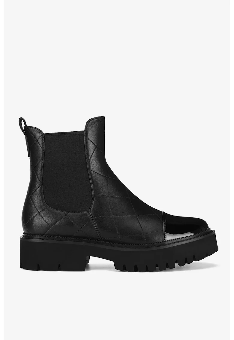 Ghete dama  5905588955917, Piele naturala, Negru, Negru