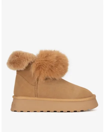 Ghete dama  5905588957126, Piele intoarsa, Bej