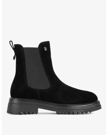 Ghete dama  5905588961208, Piele intoarsa, Negru, Negru