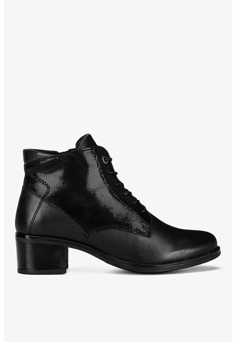 Ghete dama  5905588995586, Piele naturala, Negru, Negru