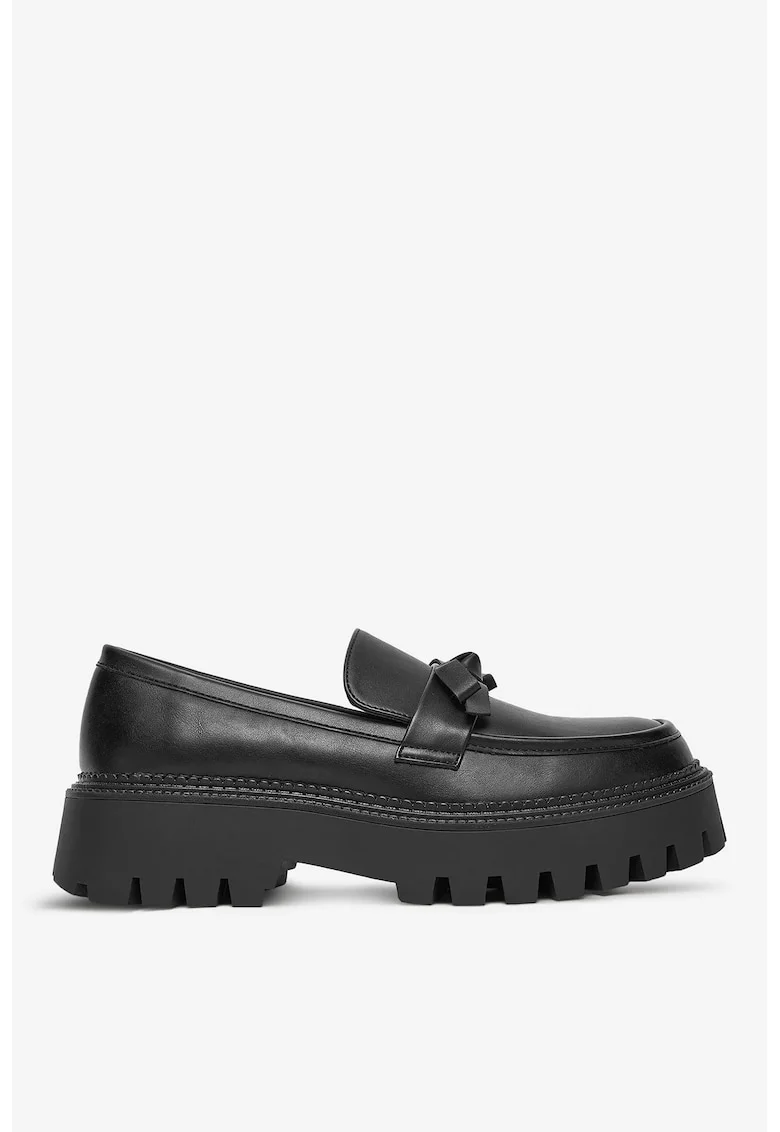 Mocasini  Negru Sintetic, Negru