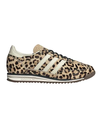 Pantofi sport 72 OG din piele cu par scurt si model animal print, Maro inchis/Bej/Crem
