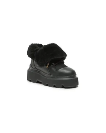 Ghete dama  303118488, Piele naturala, Negru, Negru