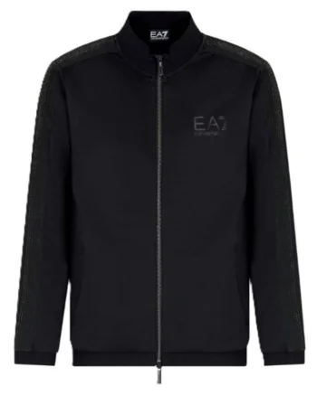 Hanorac barbati cu fermoar  M T-TOP FZ PL ST, Bumbac, Negru, Negru