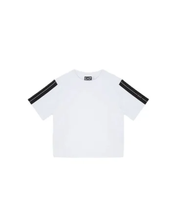 Tricou fete  TEE SS TAPE, Bumbac, Alb, Alb