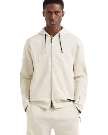 Hanorac barbati cu fermoar  M HOODIE FZ CO PL, Bumbac, Bej, Bej