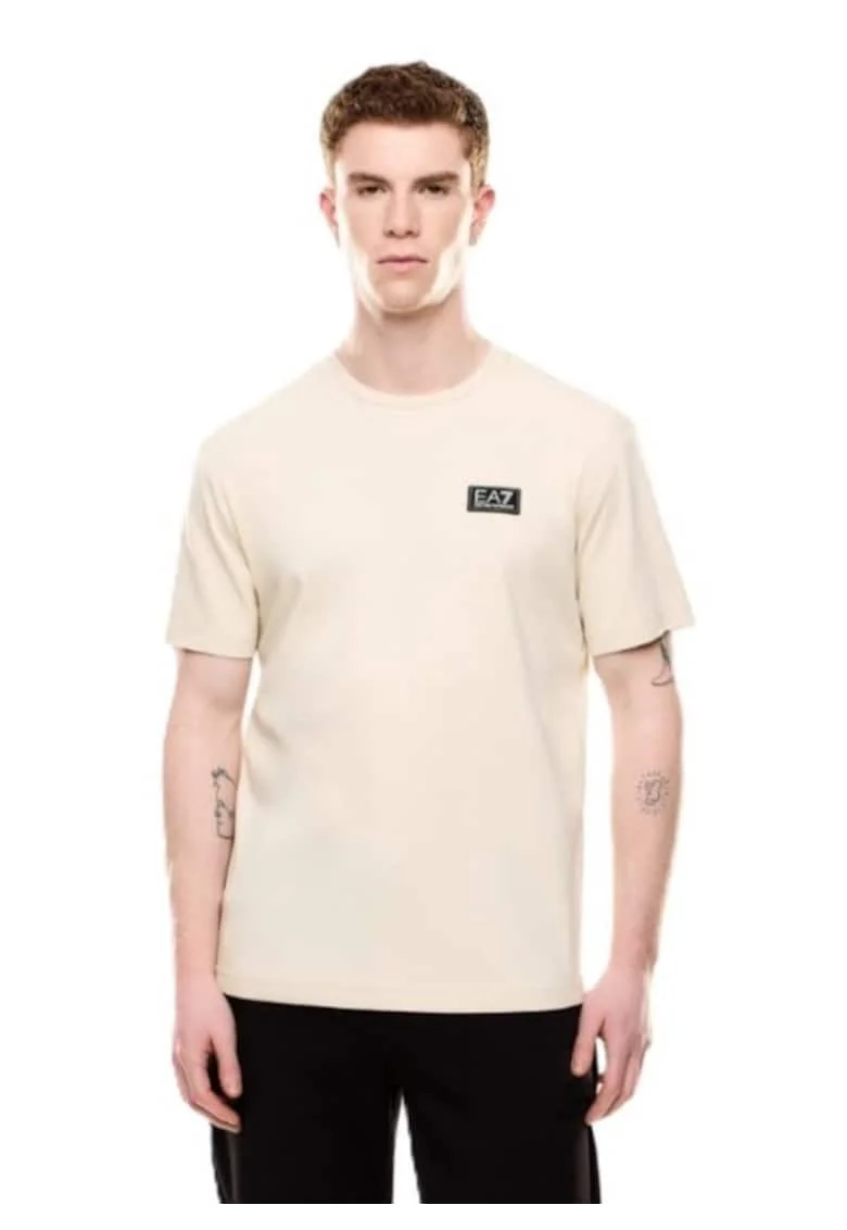 Tricou barbati  M TAPE M TEE SS ZIP, Bumbac, Bej,