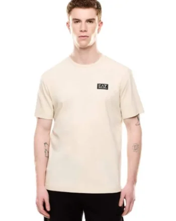 Tricou barbati  M TAPE M TEE SS ZIP, Bumbac, Bej,