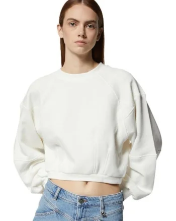 Bluza dama  SWEATSHIRT CIOFU, Bumbac, Alb, Alb