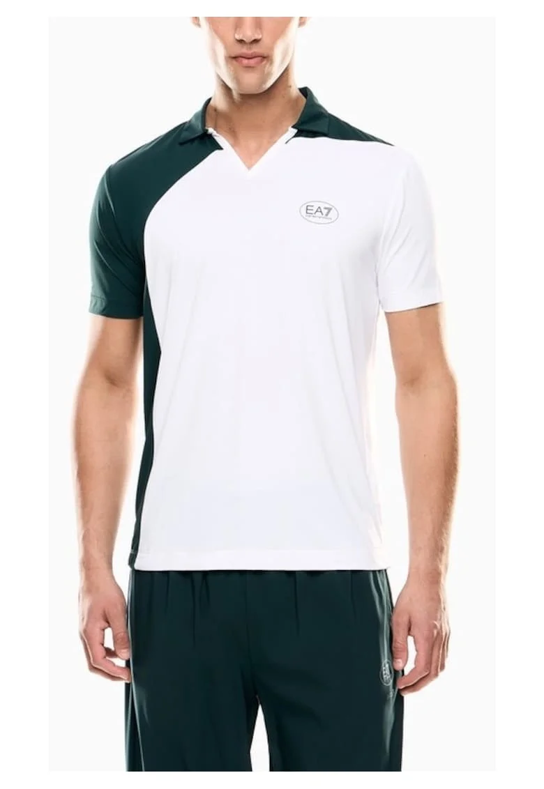 Tricou barbati polo  TENNIS PRO M POLO PA ST COLORBLOCK, Bumbac, Alb, Alb