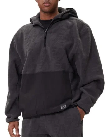 Hanorac barbati cu fermoar  TRAIN LOGO SERIES M POLAR LOGO HOODIE HZ, Poliester, Gri, Gri