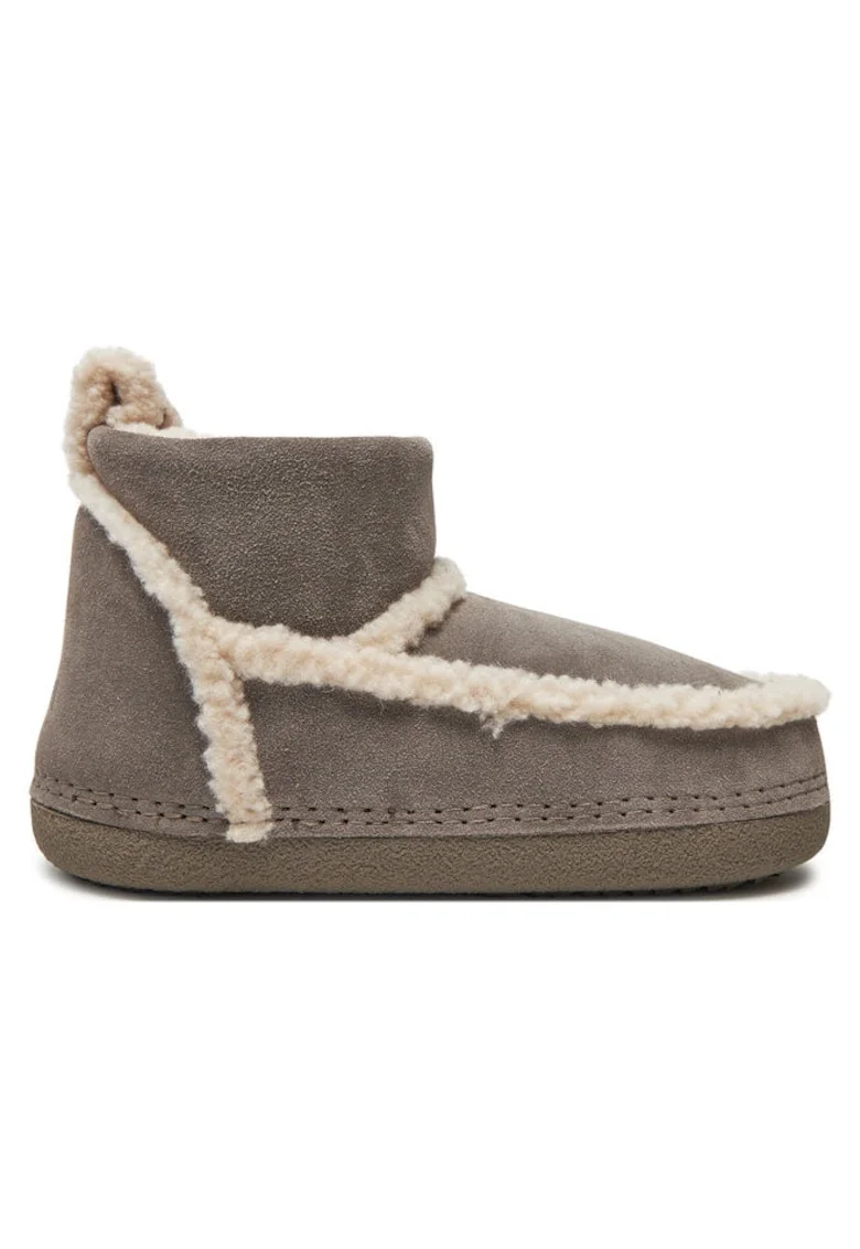 Ghete dama  304362606, Piele naturala, Gri, Gri
