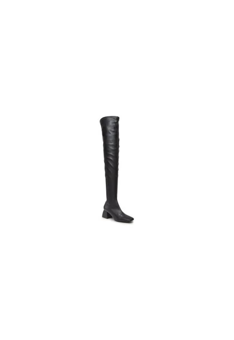 Cizme dama  303259136, Piele ecologica, Negru, Negru