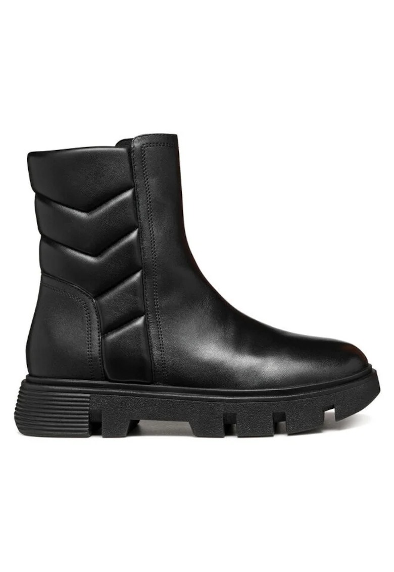 Ghete dama  304064708, Piele ecologica, Negru, Negru