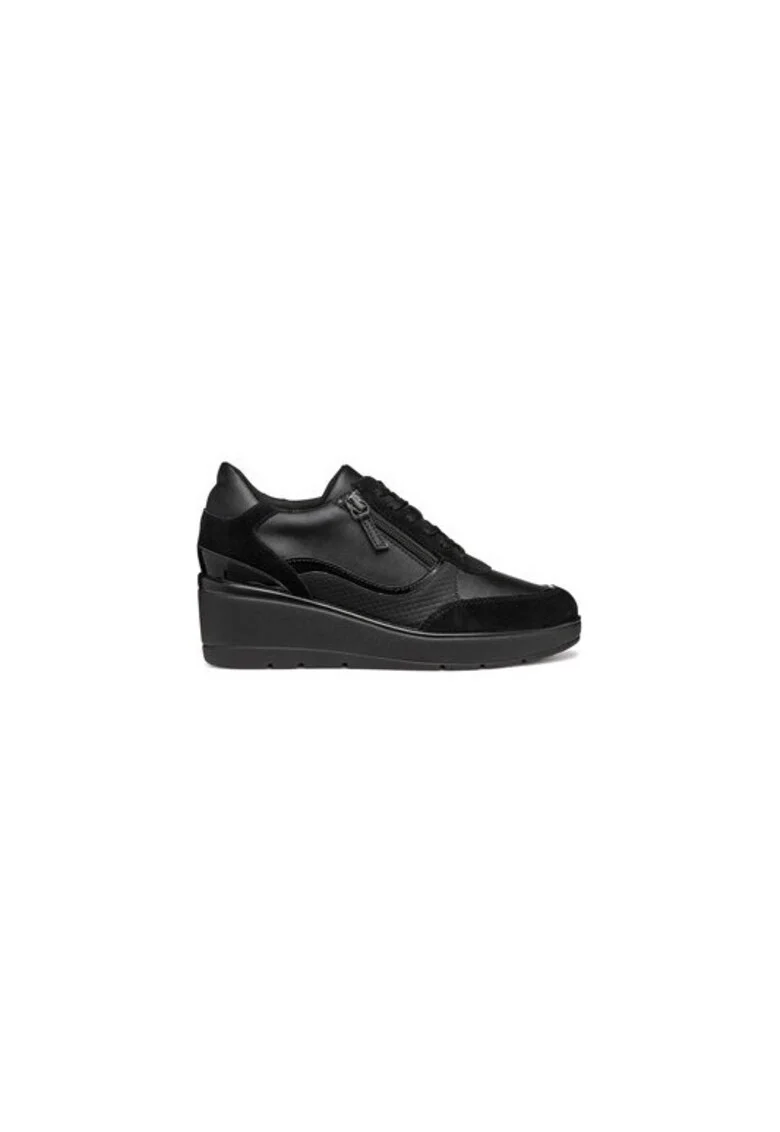 Pantofi sport dama  303948955, Piele ecologica, Negru, Negru
