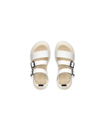 Sandale dama  304628146, Piele ecologica, Alb, Alb