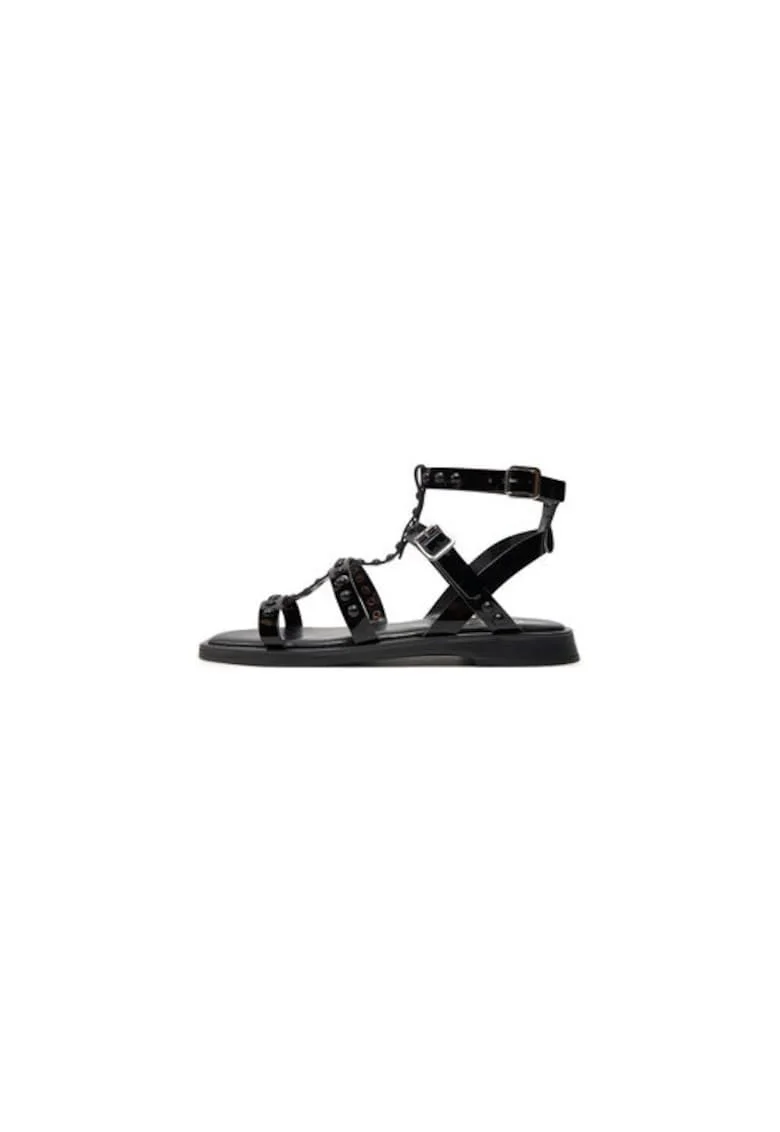 Sandale dama  303908539, Piele ecologica, Negru, Negru