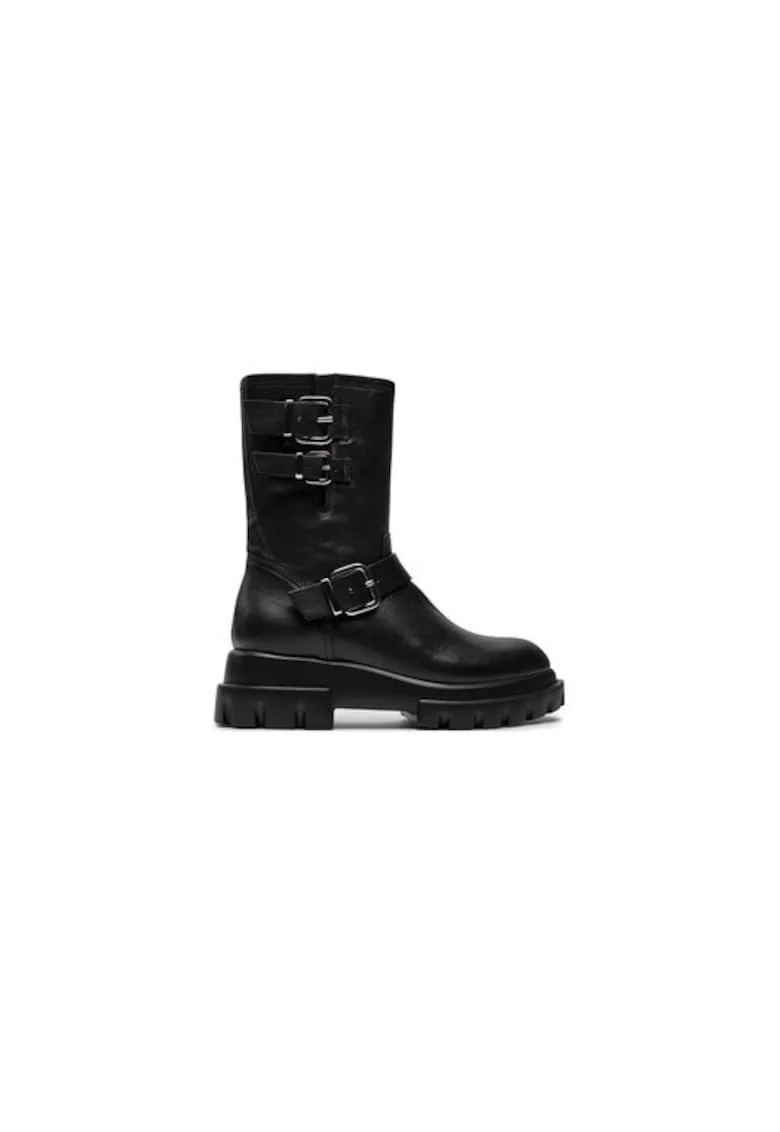 Ghete dama  304339332, Piele naturala, Negru, Negru