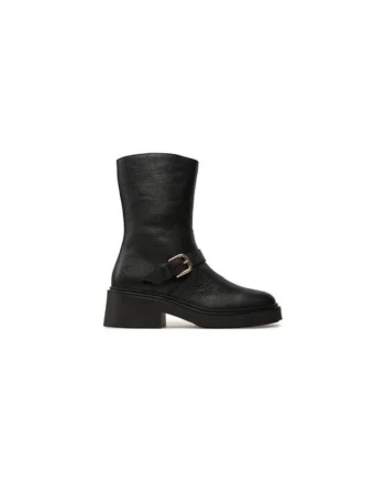 Ghete dama  304508165, Piele naturala, Negru, Negru
