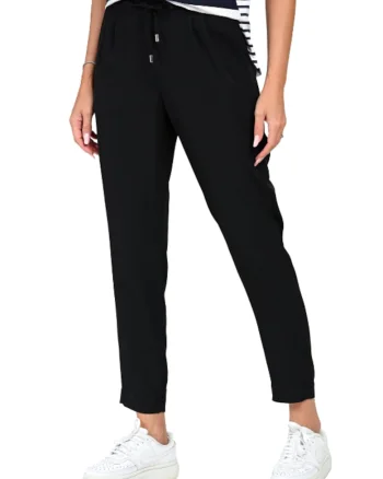 Pantaloni cu buzunare ajustabile Nina, Negru