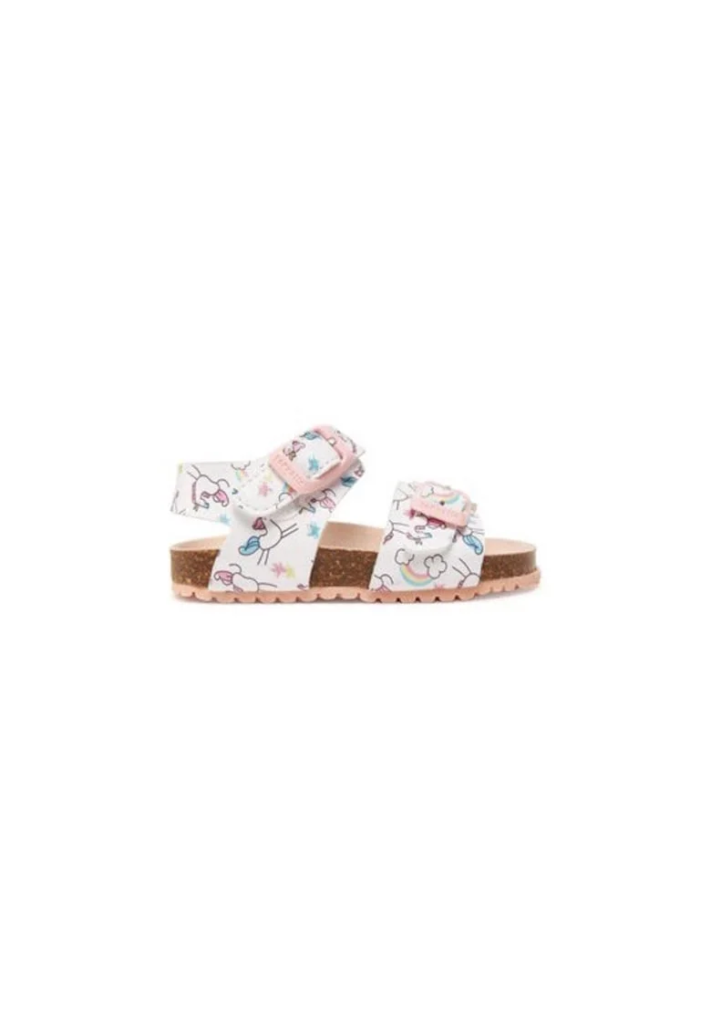 Sandale fete  305249364, Piele ecologica, Alb, Alb